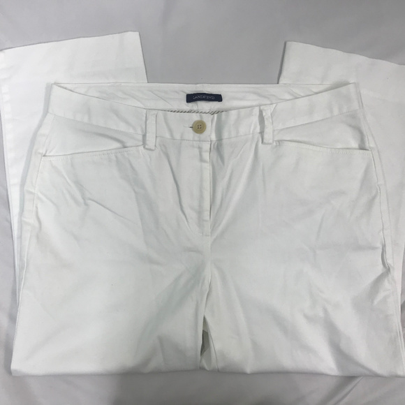 Lands' End Pants - Lands End White Cropped Chino Pants